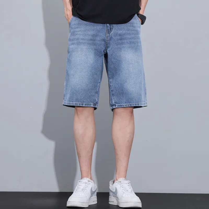 Tonlion Denim Shorts Unisex Light Blue-3