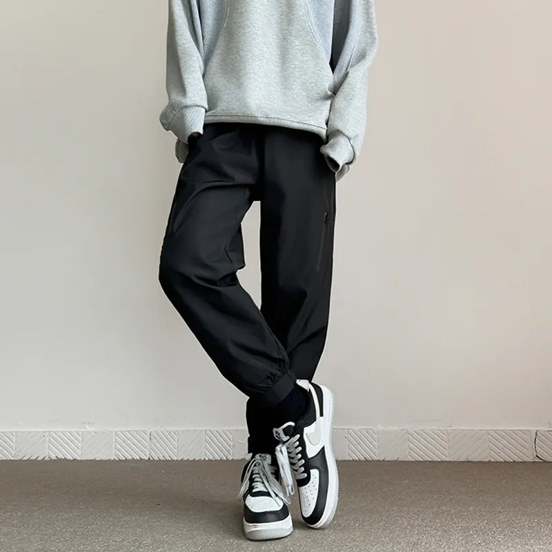 Tonlion Casual Pants Unisex Black-4