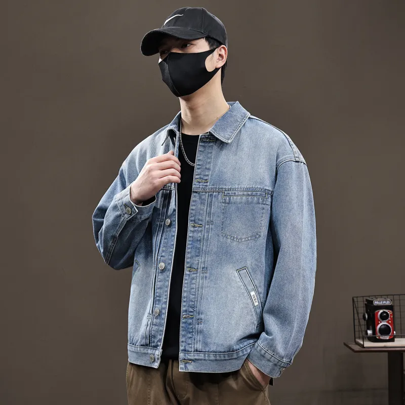 Tonlion Denim Jacket Unisex Vintage Blue-2