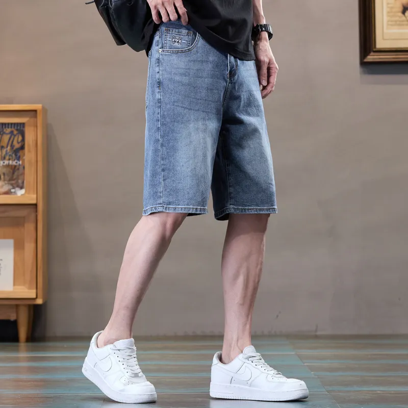 Tonlion Denim Shorts Unisex Dark Blue-5