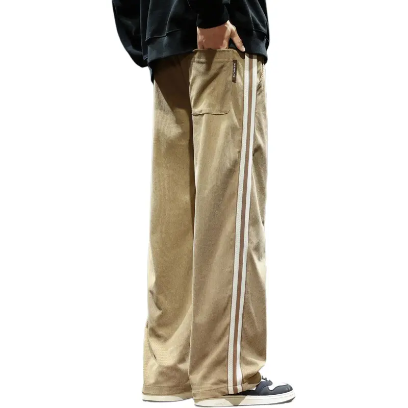 Tonlion Casual Pants Unisex Dark Khaki-1