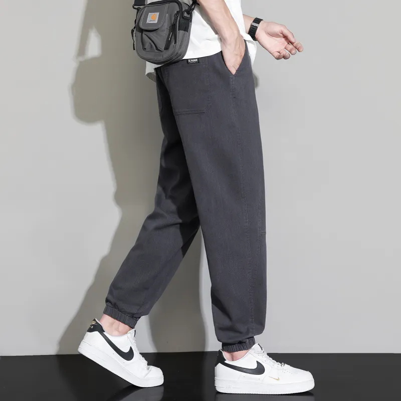 Tonlion Casual Pants Unisex Dark Gray-4