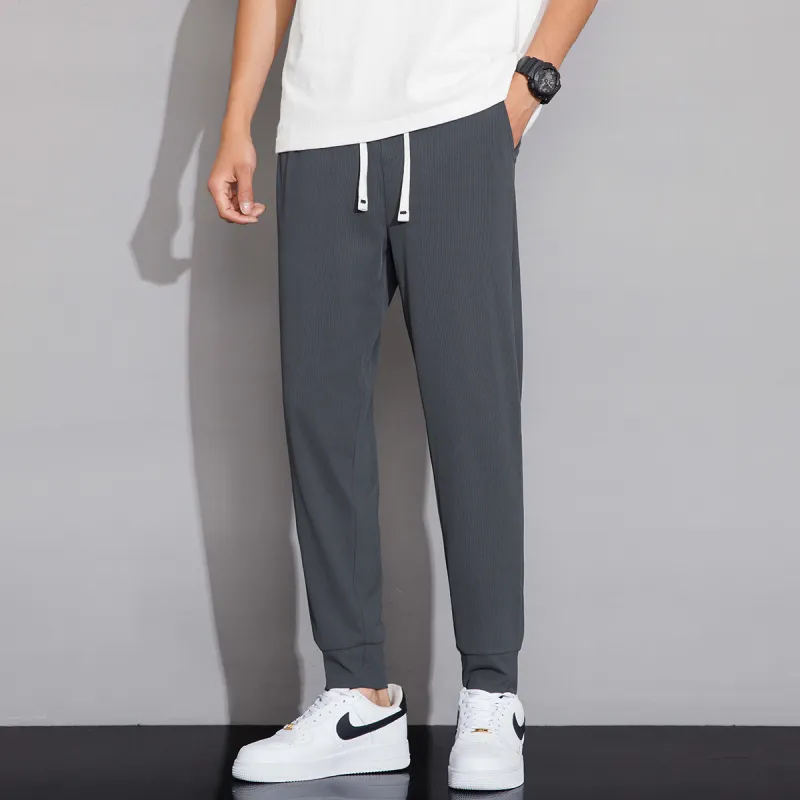 Tonlion Casual Pants Unisex Dark Gray-4