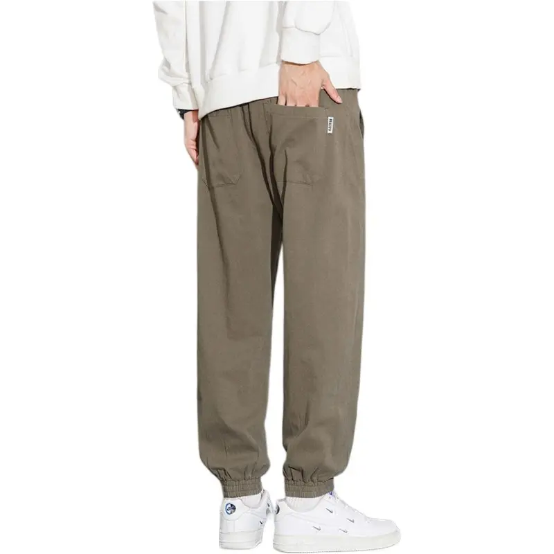 Tonlion Casual Pants Unisex Army Green-1