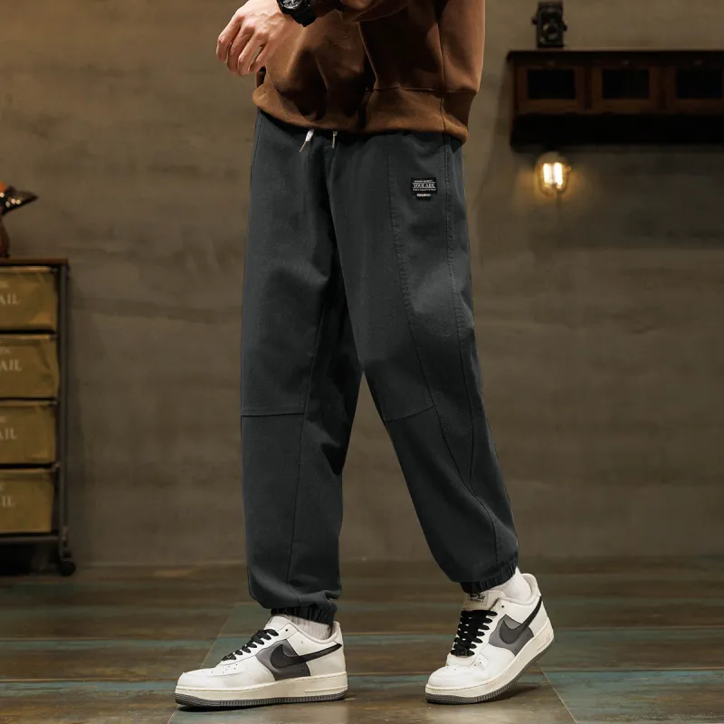 Tonlion Casual Pants Unisex Dark Gray-5