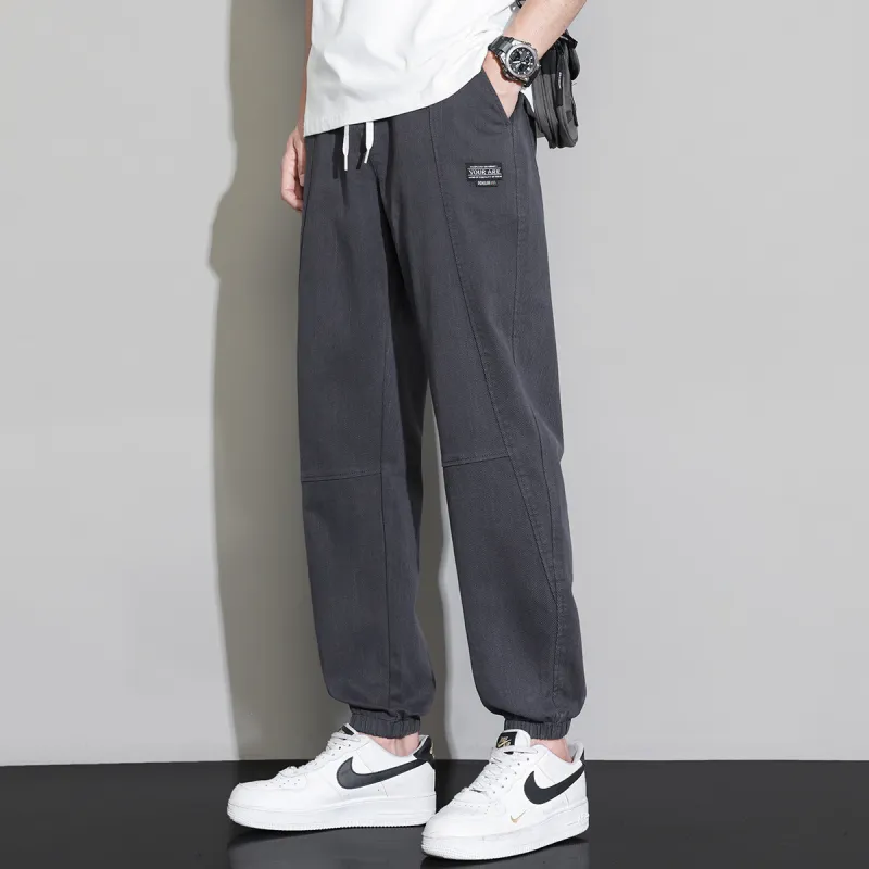 Tonlion Casual Pants Unisex Dark Gray-5
