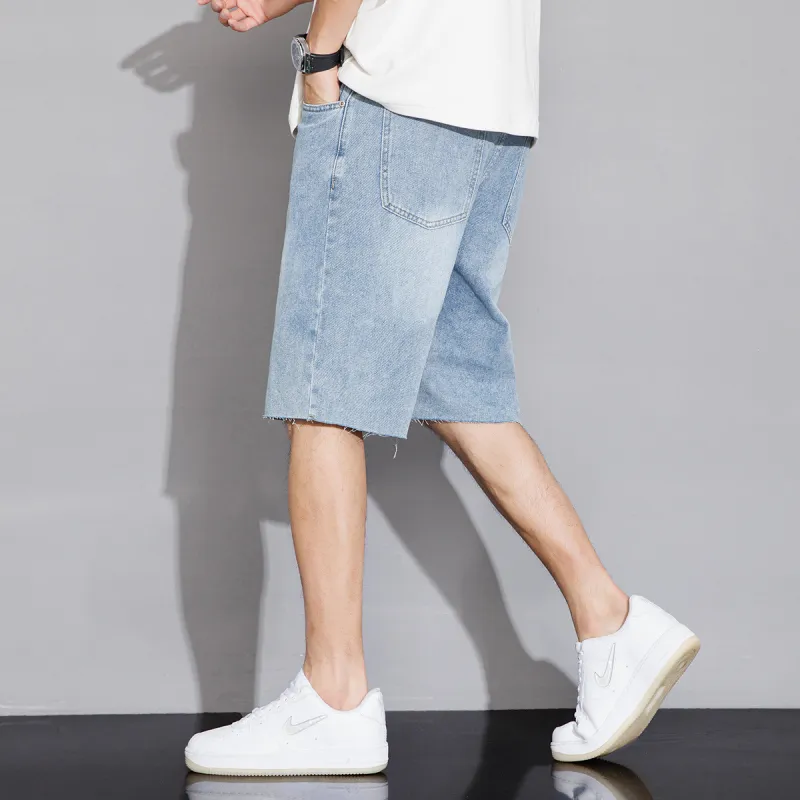 Tonlion Denim Shorts Unisex Light Blue-4