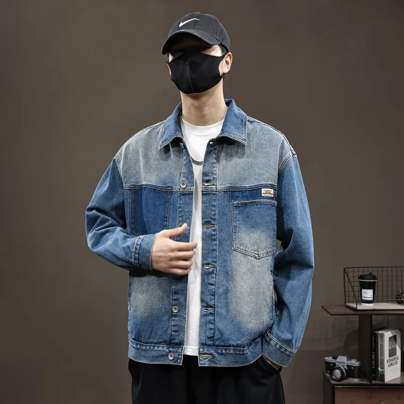 Tonlion Denim Jacket Unisex Medium Blue-5