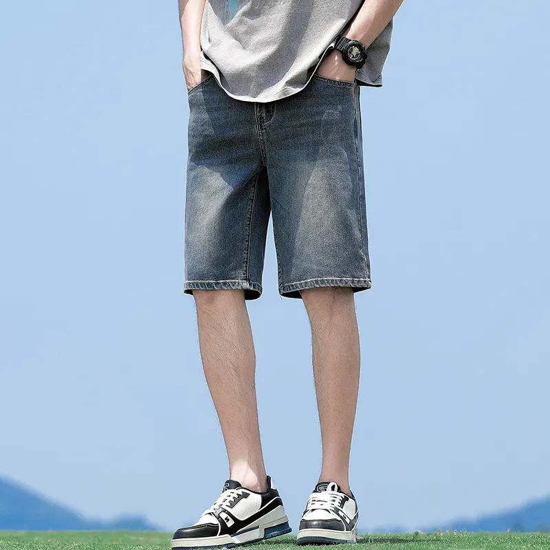Tonlion Denim Shorts Men's Vintage Blue-3