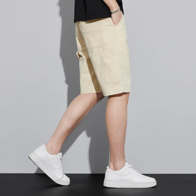 Tonlion Casual Shorts Unisex Khaki-6