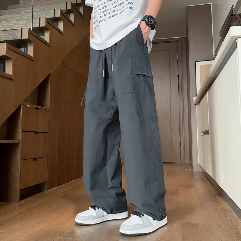 Tonlion Casual Pants Unisex Dark Gray-3