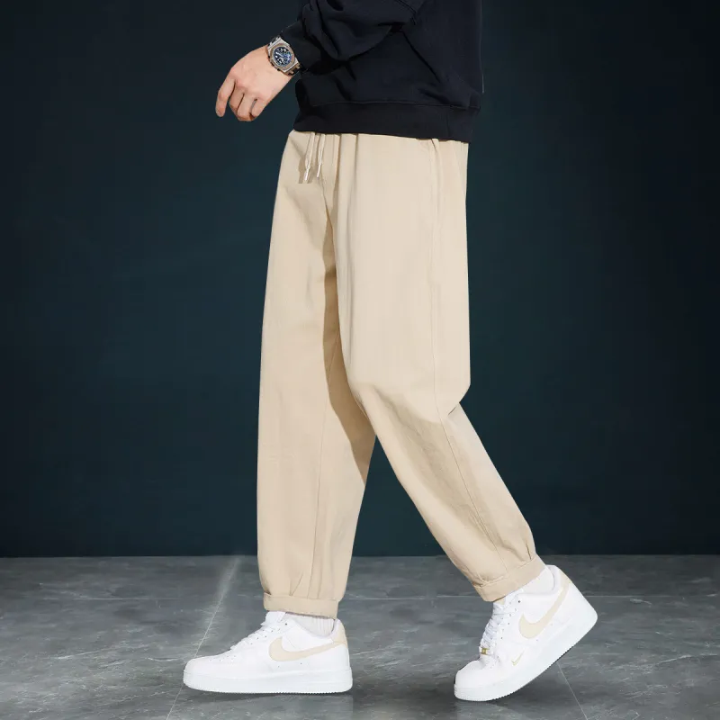 Tonlion Casual Pants Unisex Light Khaki-3