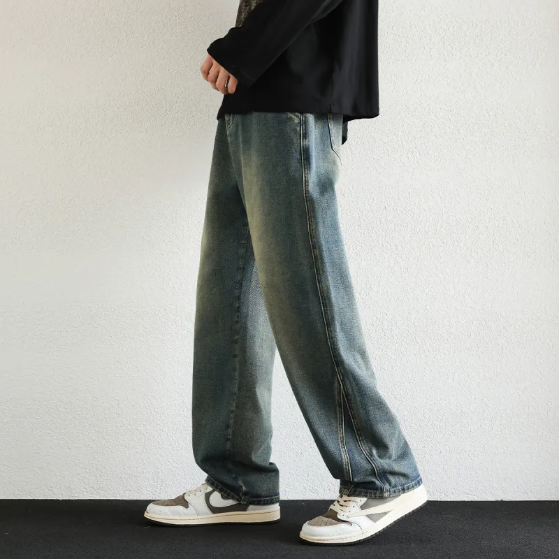 Tonlion Jeans Unisex Vintage Blue-4