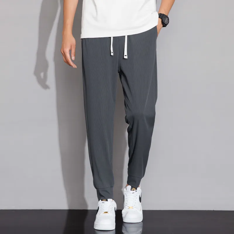 Tonlion Casual Pants Unisex Dark Gray-5