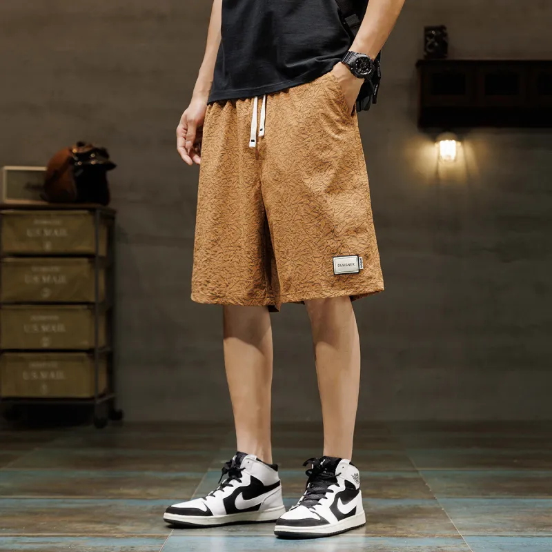 Tonlion Casual Shorts Men's Brick Red-8