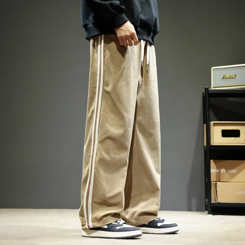 Tonlion Casual Pants Unisex Dark Khaki-5