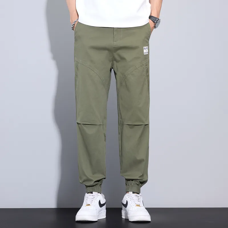 Tonlion Casual Pants Unisex Army Green-4