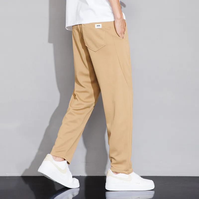 Tonlion Casual Pants Men's Dark Khaki-7