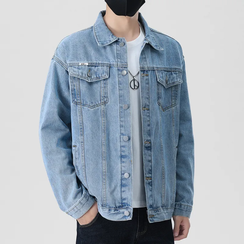 Tonlion Denim Jacket Unisex Light Blue-4