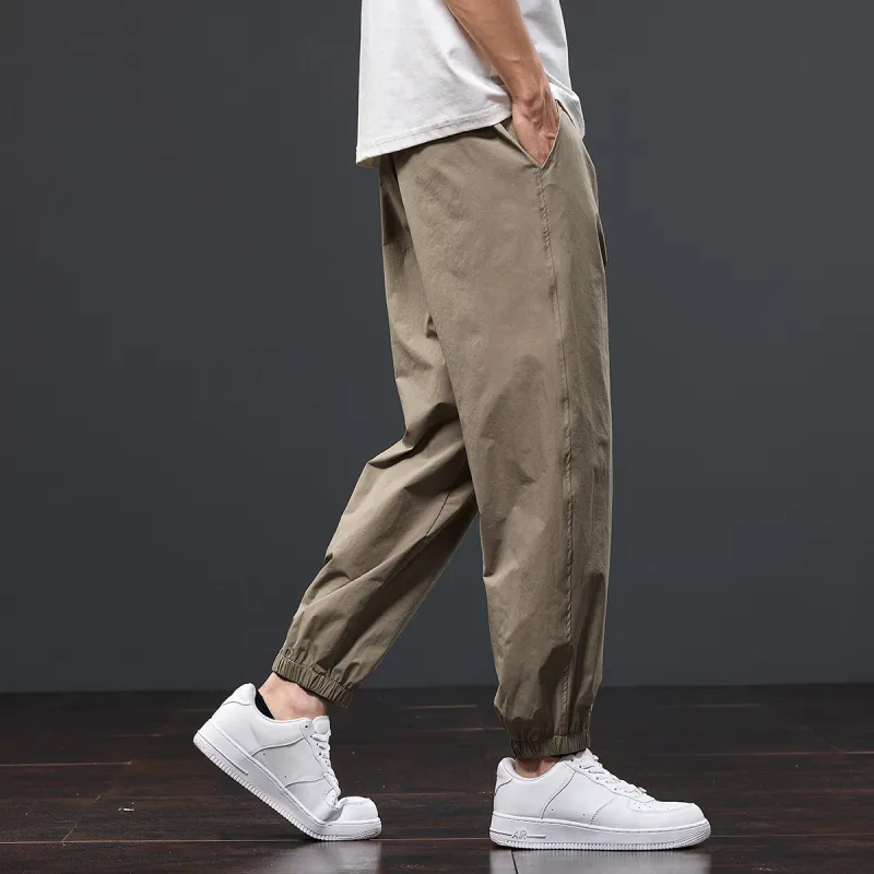 Tonlion Casual Pants Unisex Khaki-4