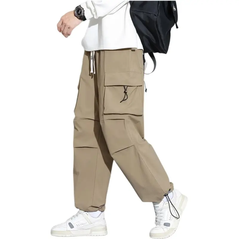 Tonlion Casual Pants Unisex Khaki-2