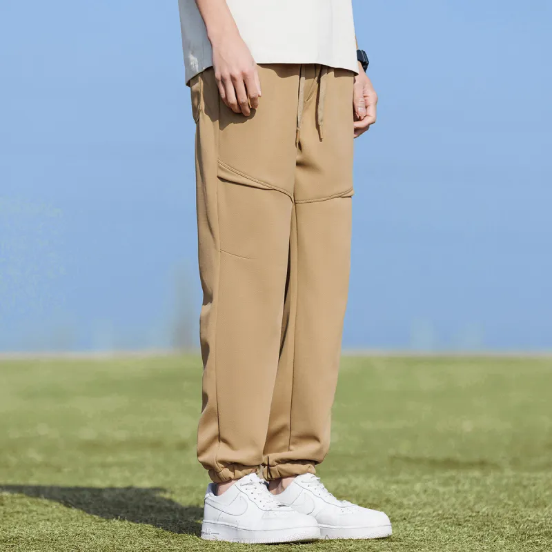 Tonlion Casual Pants Unisex Khaki-5