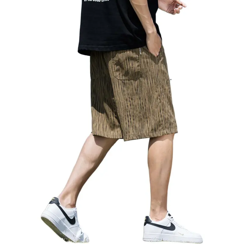 Tonlion Casual Shorts Unisex Khaki-1