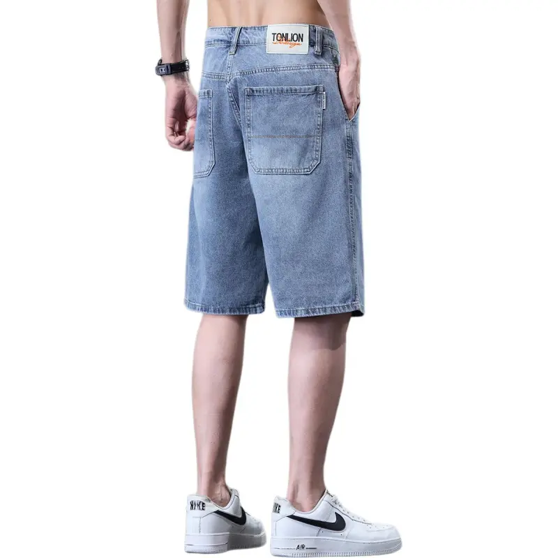 Tonlion Denim Shorts Unisex Light Blue-1