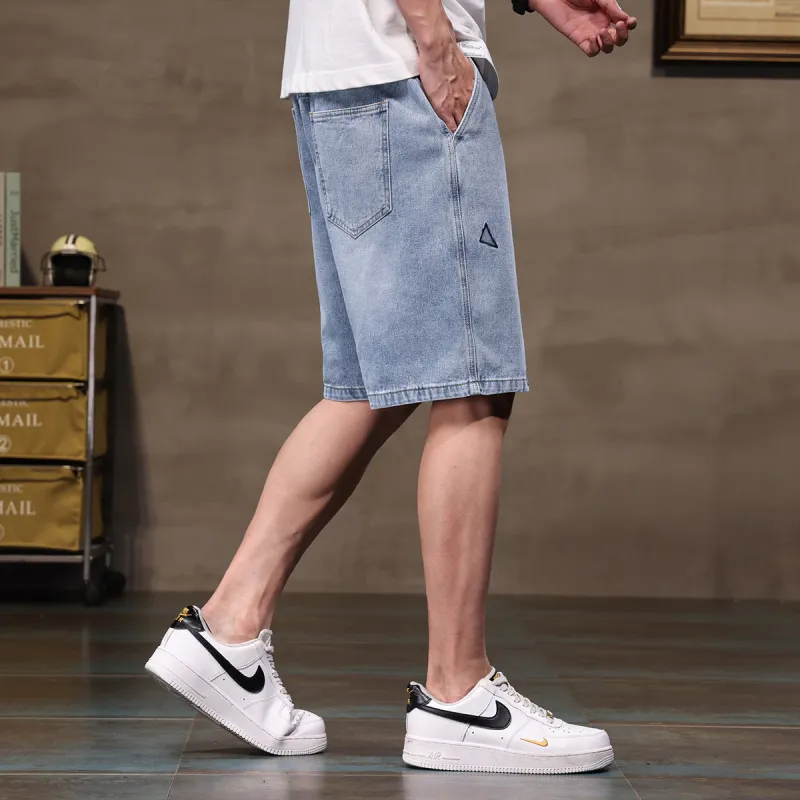 Tonlion Denim Shorts Men's Light Blue-7