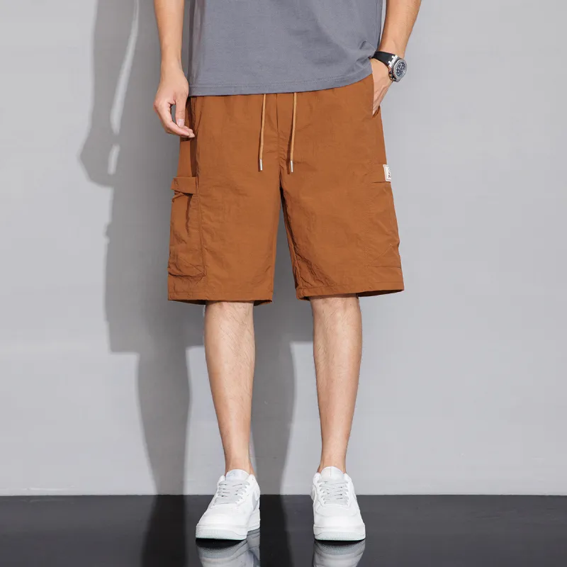 Tonlion Casual Shorts Men's Brick Red-7