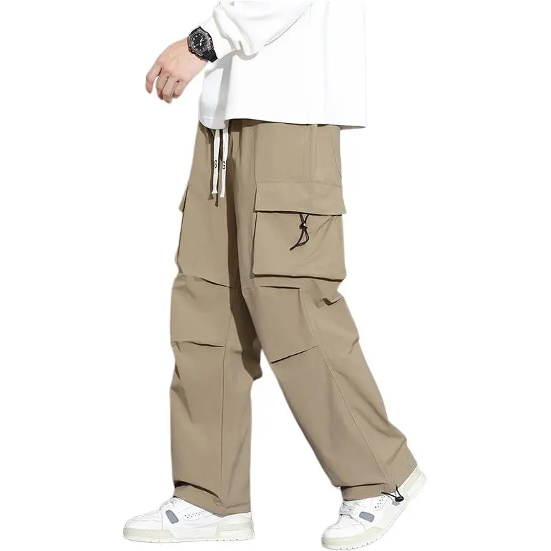 Tonlion Casual Pants Unisex Khaki-5