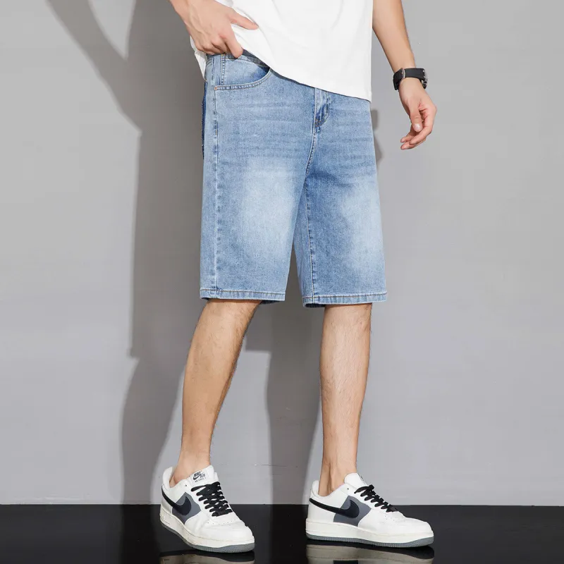 Tonlion Denim Shorts Men's Light Blue-10