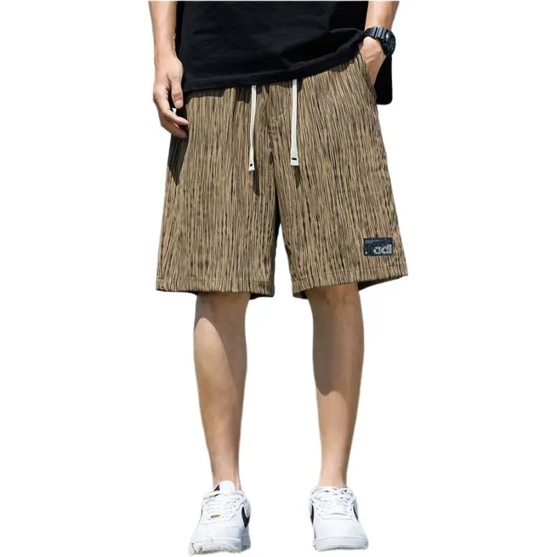 Tonlion Casual Shorts Unisex Khaki-3