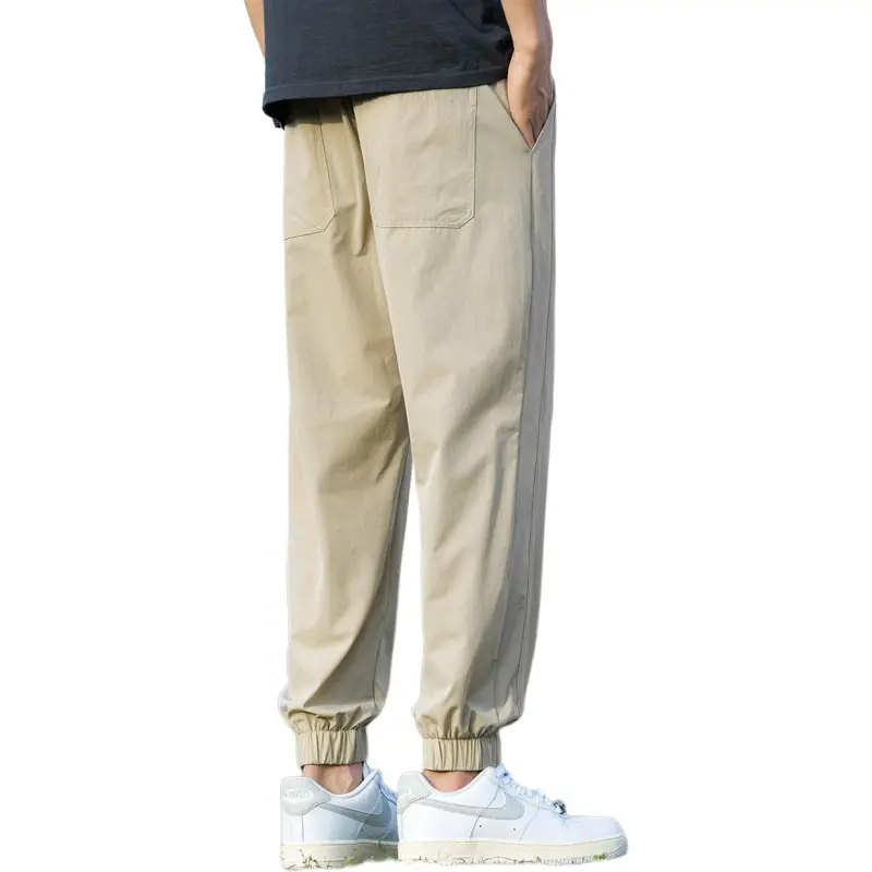 Tonlion Casual Pants Unisex Light Khaki-2