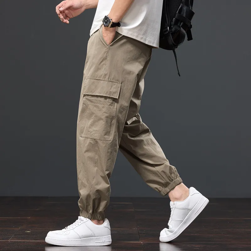 Tonlion Casual Pants Unisex Khaki-6
