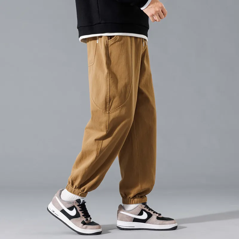 Tonlion Casual Pants Unisex Dark Khaki-6