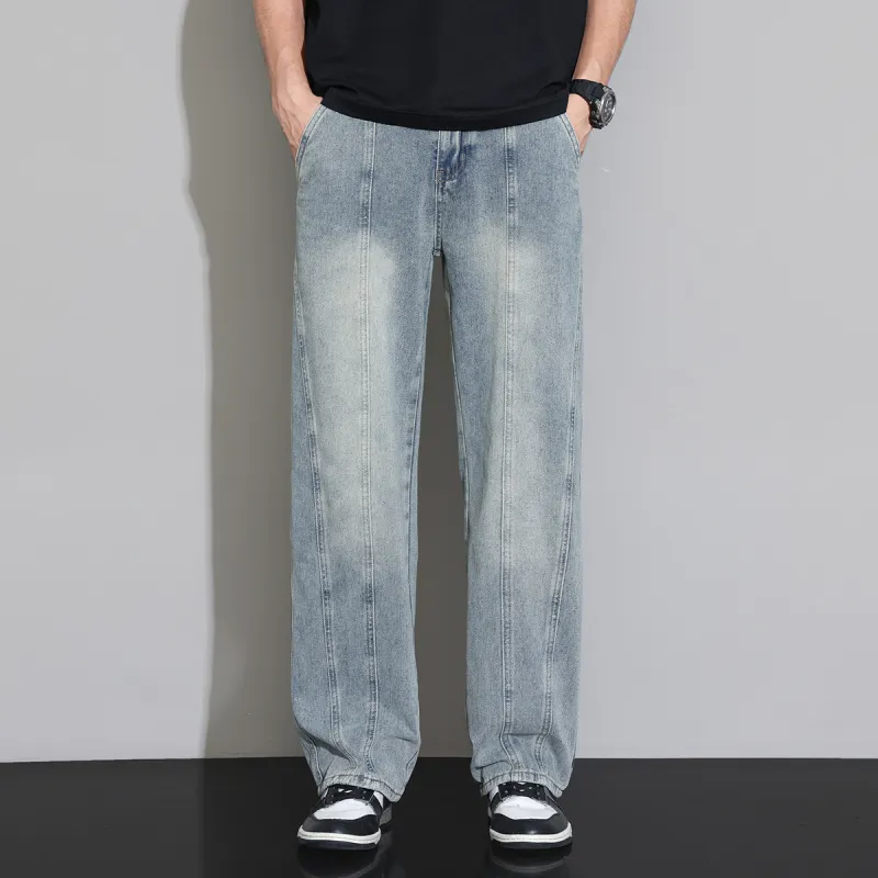 Tonlion Jeans Men Vintage Blue-3