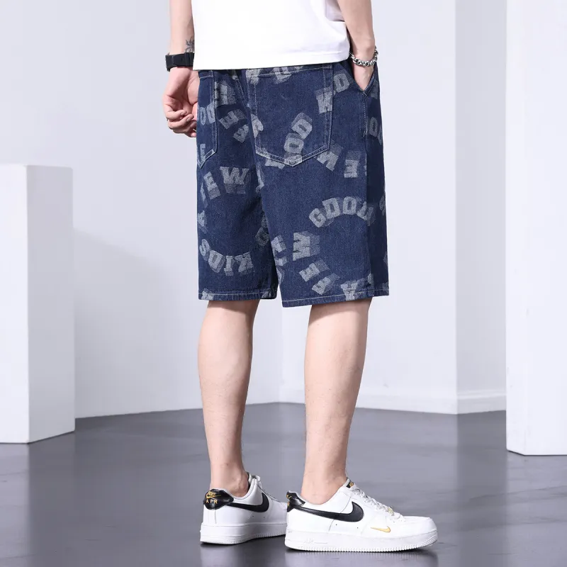 Tonlion Denim Shorts Unisex Blue Tone-3