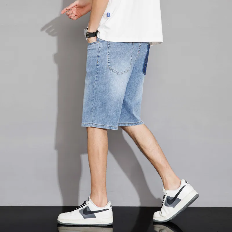 Tonlion Denim Shorts Men's Light Blue-8