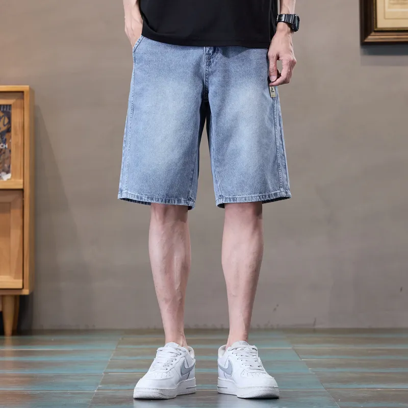 Tonlion Denim Shorts Unisex Light Blue-2