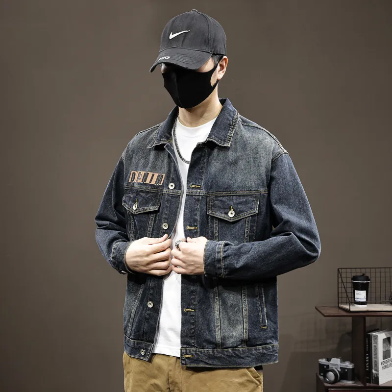 Tonlion Denim Jacket Unisex Blue Gray-6