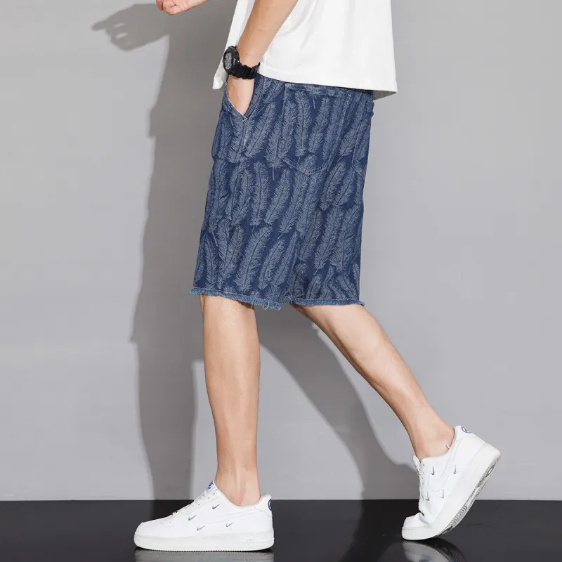 Tonlion Denim Shorts Unisex Blue Tone-2