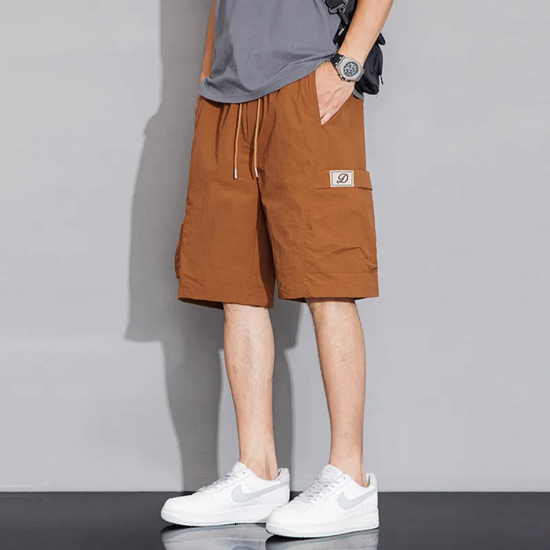 Tonlion Casual Shorts Men's Brick Red-4