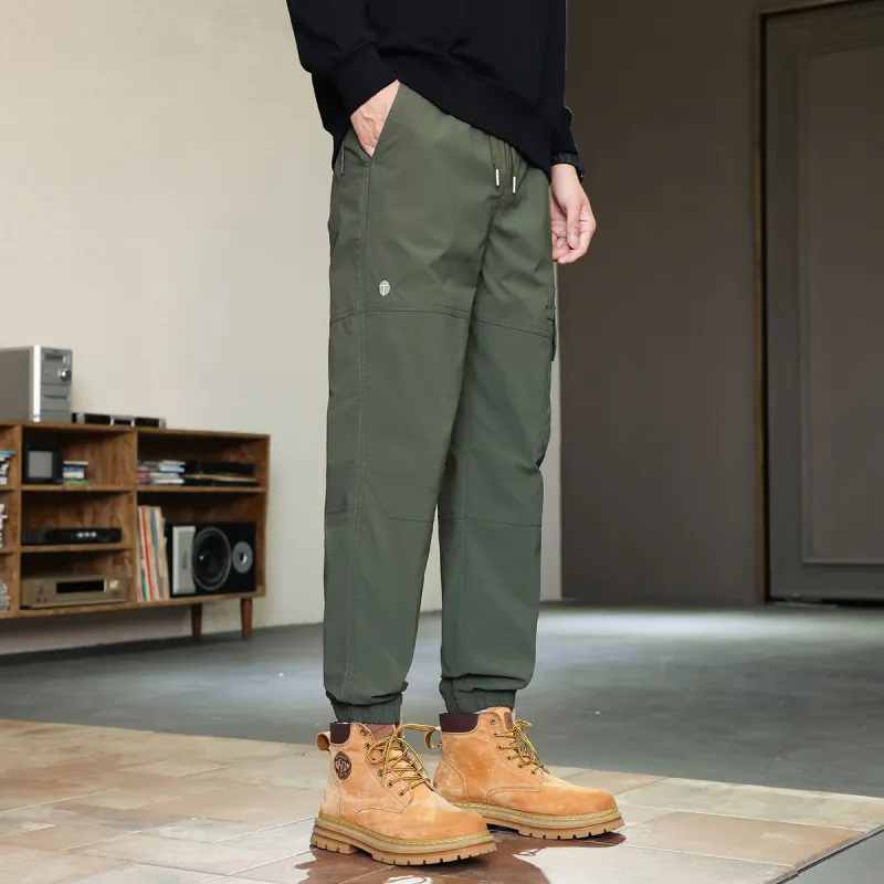 Tonlion Casual Pants Unisex Army Green-6