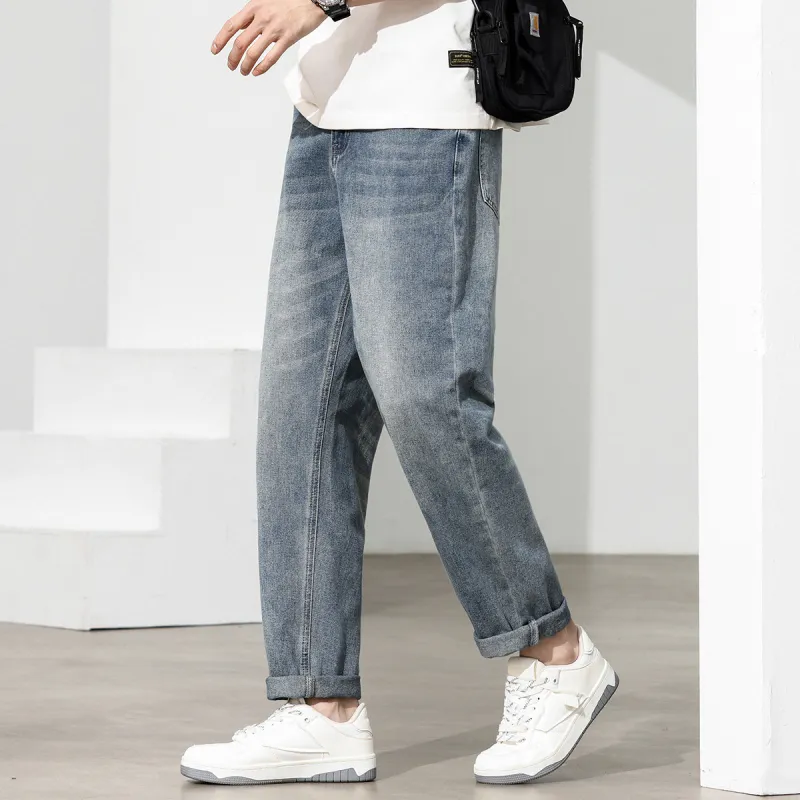 Tonlion Jeans Men Vintage Blue-4