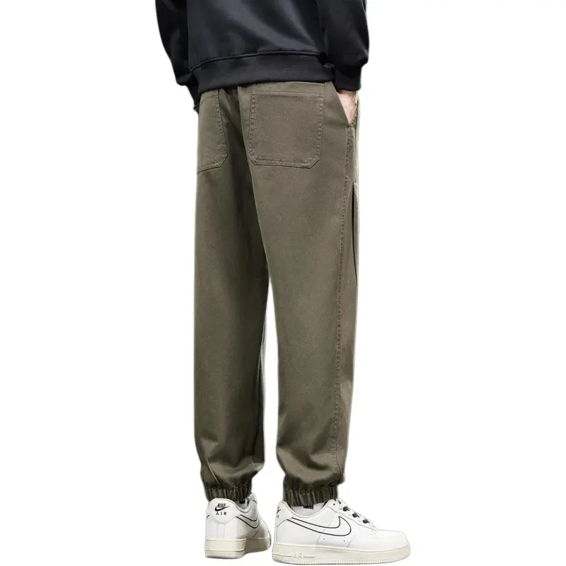 Tonlion Casual Pants Unisex Army Green-1