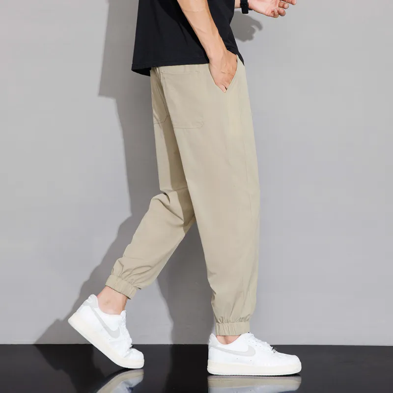Tonlion Casual Pants Unisex Light Khaki-5