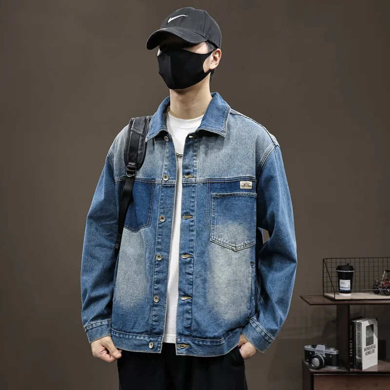 Tonlion Denim Jacket Unisex Medium Blue-6