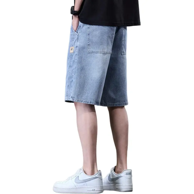 Tonlion Denim Shorts Unisex Light Blue-1