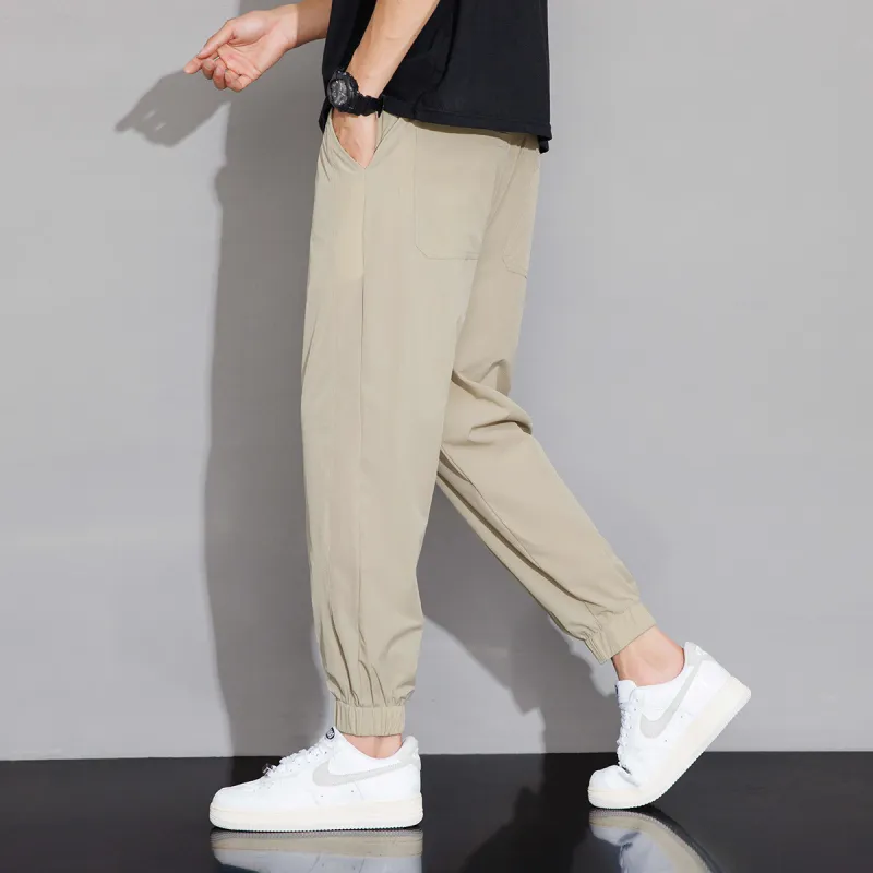 Tonlion Casual Pants Unisex Light Khaki-3